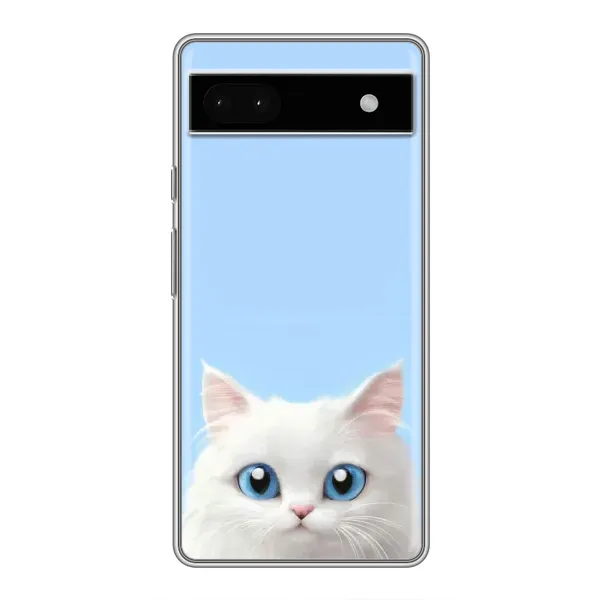 Чехол с рисунком «Белый кот» для Google Pixel 6a Чехол с рисунком «Белый кот» для Google Pixel 6a