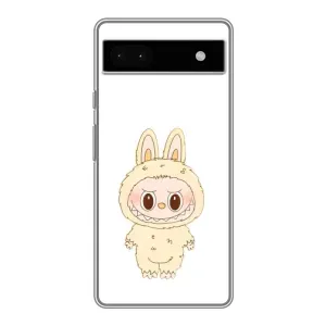 Чохол з принтом Лабубу для Google Pixel 6a (Бежевий Лабубу)