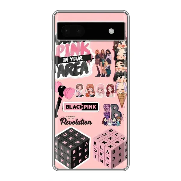 Чехол с рисунком «BLACK PINK коллаж» для Google Pixel 6a