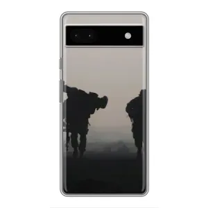 Чехлы на военную тематику для Google Pixel 6a (Бой солдат)