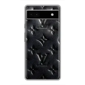 Текстурный Чехол Louis Vuitton для Гугул Пиксель 6а (Черный ЛВ)