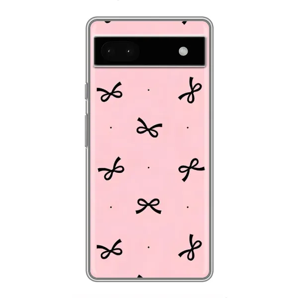 Чехол с рисунком «Черные бантики» для Google Pixel 6a Чехол с рисунком «Черные бантики» для Google Pixel 6a