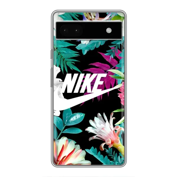 Чехол с рисунком «Цветочный Nike» для Google Pixel 6a Чехол с рисунком «Цветочный Nike» для Google Pixel 6a