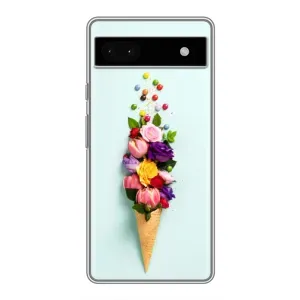 Чохли з тематикою "КВІТИ" на Google Pixel 6a (Квітка-морозиво)