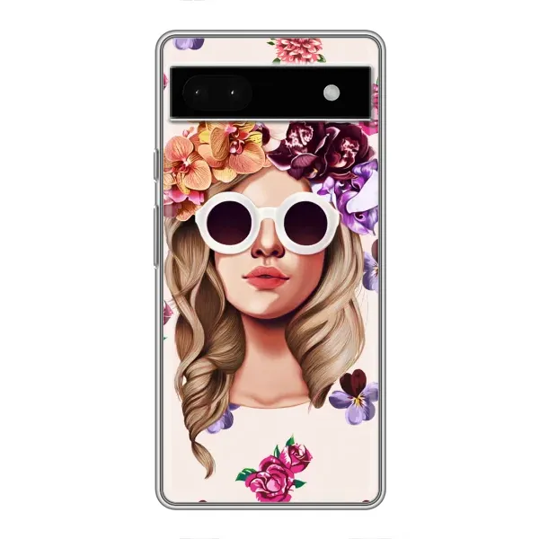 Чехол с рисунком «Девушка в очках» для Google Pixel 6a