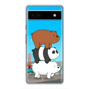 Чехлы с Пандами на Google Pixel 6a (Друзья)