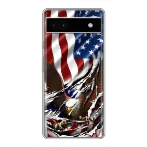 Чехол Флаг USA для Google Pixel 6a (Флаг USA)