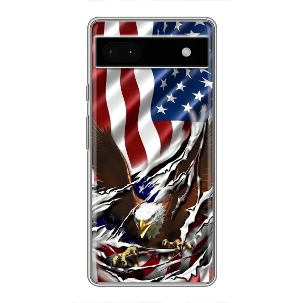 Чехол с рисунком «Флаг USA» для Google Pixel 6a Чехол с рисунком «Флаг USA» для Google Pixel 6a