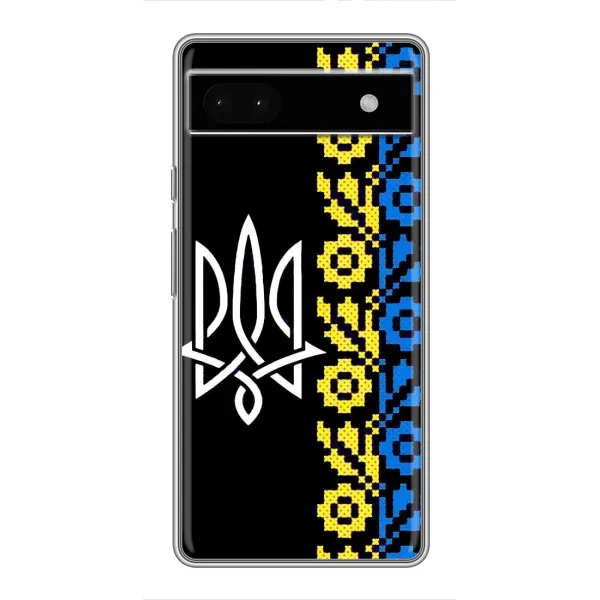 Чехол с рисунком «Герб и вышыванка» для Google Pixel 6a Чехол с рисунком «Герб и вышыванка» для Google Pixel 6a