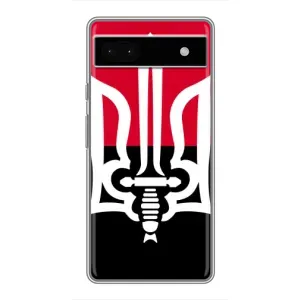Чехлы УПА (Красно-Чёрный) на Google Pixel 6a (Герб Украины)