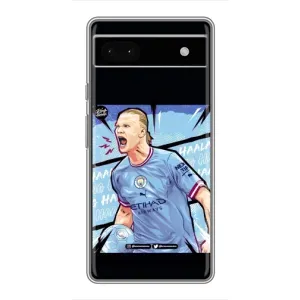 Чехлы с принтом для Google Pixel 6a Футболист (гол Эрлинг Холланд)