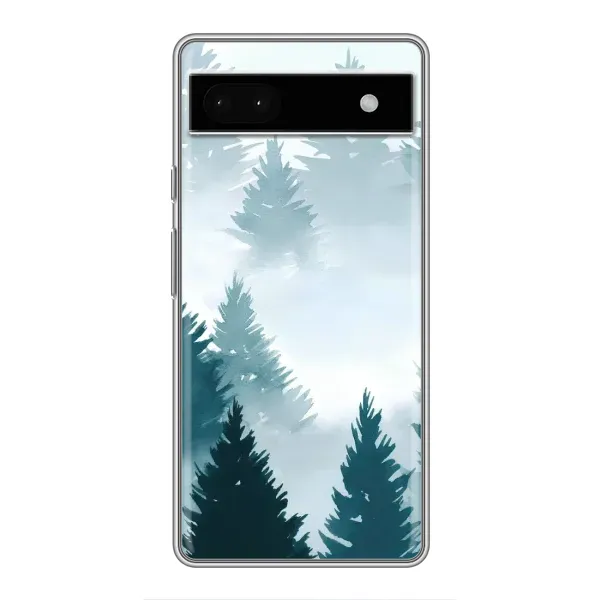 Чехол с рисунком «Горный лес» для Google Pixel 6a