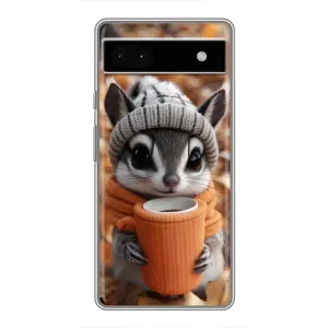 Печатный чехол «Зверята с кофе» для Google Pixel 6a