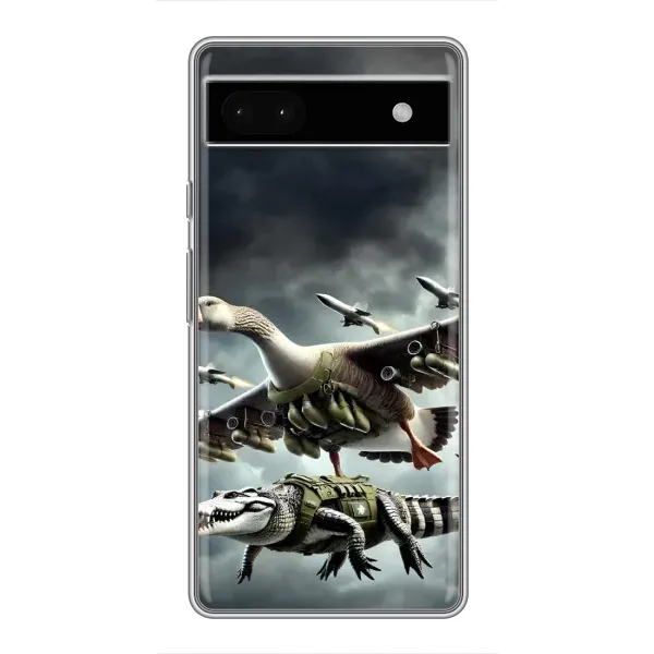 Чехол с рисунком «Гусини и крокодило» для Google Pixel 6a Чехол с рисунком «Гусини и крокодило» для Google Pixel 6a