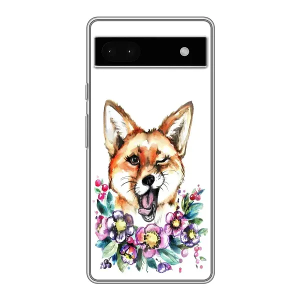 Чехол с рисунком «Хитрая лиса» для Google Pixel 6a