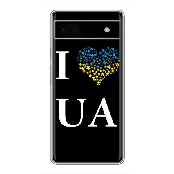 Чехол с рисунком «I Love UA» для Google Pixel 6a Чехол с рисунком «I Love UA» для Google Pixel 6a
