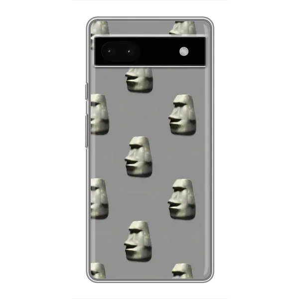 Чехол с рисунком «Каменное лицо» для Google Pixel 6a Чехол с рисунком «Каменное лицо» для Google Pixel 6a
