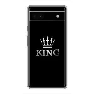 Чехол (Корона на чёрном фоне) для Гугул Пиксель 6а (KING)