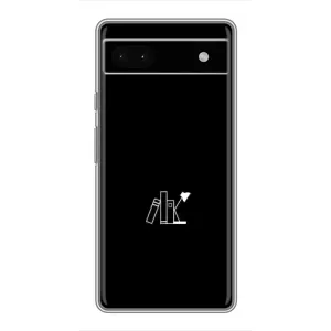 Чехол с картинками на черном фоне для Google Pixel 6a (Книжки)