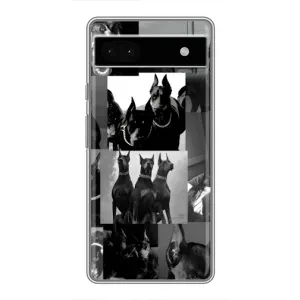 Чехол ДОБЕРМАН для Google Pixel 6a (Коллаж Доберман)
