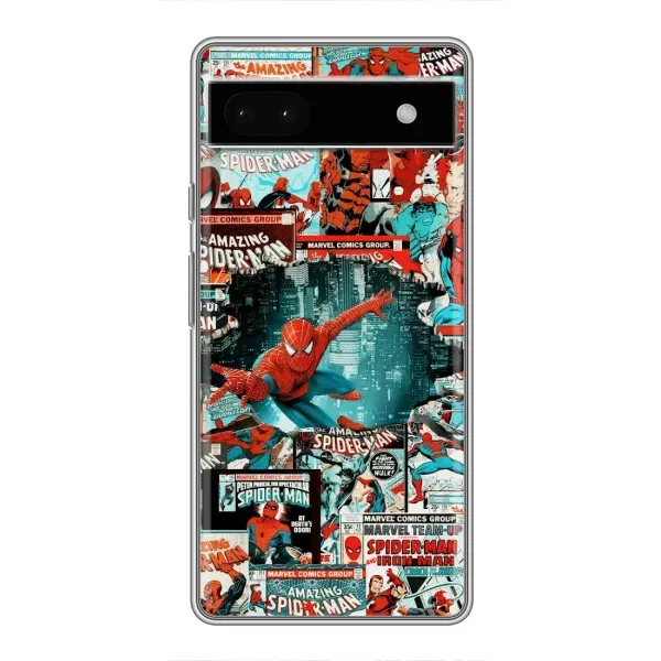 Чехол с рисунком «Комиксы Человек Паук» для Google Pixel 6a Чехол с рисунком «Комиксы Человек Паук» для Google Pixel 6a