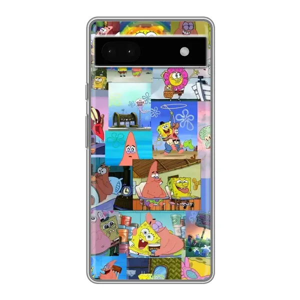 Чехол с рисунком «Комиксы Спанч Боб» для Google Pixel 6a Чехол с рисунком «Комиксы Спанч Боб» для Google Pixel 6a