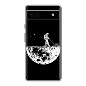 Силиконовый Чехол с принтом "Космонавты" на Google Pixel 6a (Космонавт)