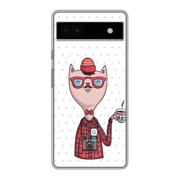 Чехол с рисунком «Кот аристократ» для Google Pixel 6a Чехол с рисунком «Кот аристократ» для Google Pixel 6a