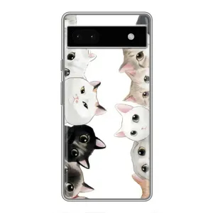 Силиконовый чехол с котиком для Google Pixel 6a (Коты)