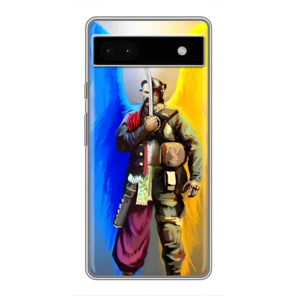 Чехол с рисунком «Козак с крыльями» для Google Pixel 6a Чехол с рисунком «Козак с крыльями» для Google Pixel 6a