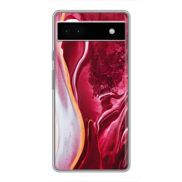 Чехол с рисунком «Красный мрамор» для Google Pixel 6a Чехол с рисунком «Красный мрамор» для Google Pixel 6a
