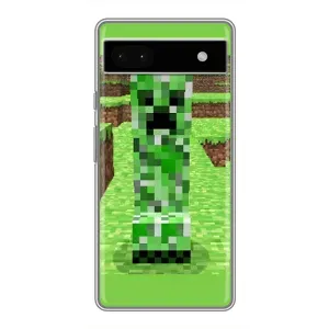 Чохли для Google Pixel 6a (Персонажі МайнКрафт) (Кріпер 2)