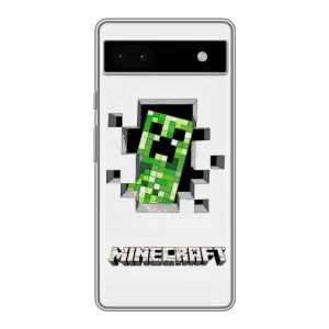 Чохли для Google Pixel 6a (Персонажі МайнКрафт) (Кріпер)
