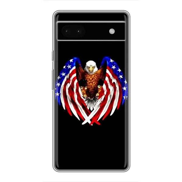 Чехол с рисунком «Крылья США» для Google Pixel 6a Чехол с рисунком «Крылья США» для Google Pixel 6a