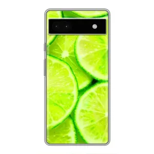 Чехол с изображением  вкусной еды для Google Pixel 6a (Лайм)