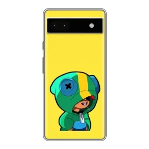 Чехол Бравл Старс для Google Pixel 6a (Леон (LEON))