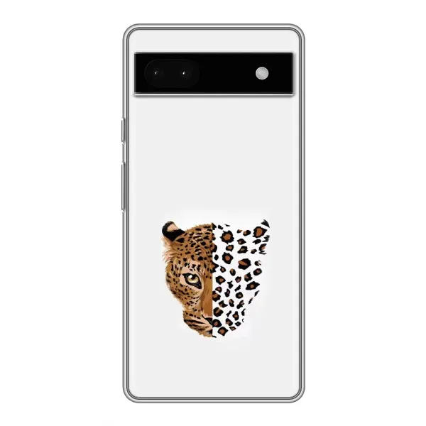 Чохол з малюнком «Леопард на білому» для Google Pixel 6a Чохол з малюнком «Леопард на білому» для Google Pixel 6a