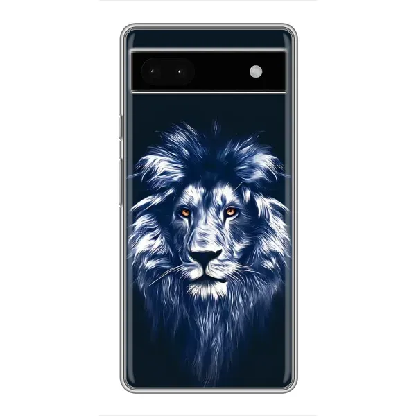 Чехол с рисунком «Лев - синий» для Google Pixel 6a Чехол с рисунком «Лев - синий» для Google Pixel 6a