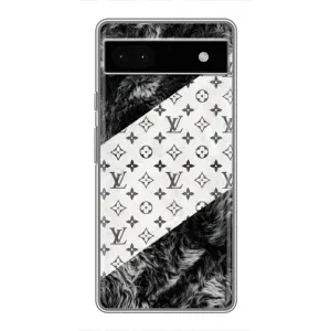 Чехол с рисунком «LV на белом» для Google Pixel 6a