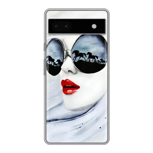 Чехол с рисунком «Любительница коней» для Google Pixel 6a