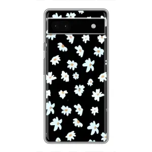 Чехол с ромашками на Google Pixel 6a (Маленькие ромашки)