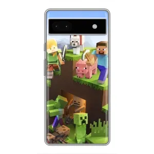 Чохли для Google Pixel 6a (Персонажі МайнКрафт) (Майн-крафт)
