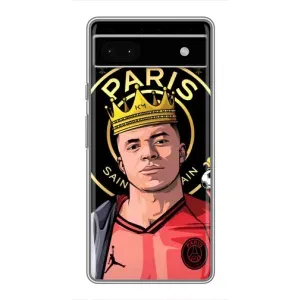 Чехол (TPU) с Футболистом на Google Pixel 6a (Mbappe King)