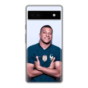 Чехол (TPU) с Футболистом на Google Pixel 6a (Мбаппешичка)