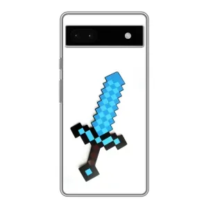 Чохли для Google Pixel 6a (Персонажі МайнКрафт) (Меч)