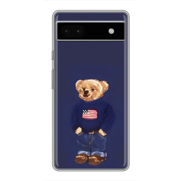 Чехол с рисунком «Мишка USA» для Google Pixel 6a