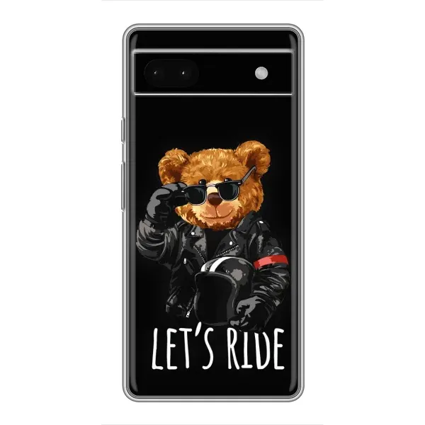 Чехол с рисунком «Модный Мишка» для Google Pixel 6a