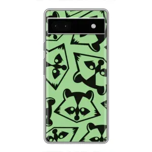 Силиконовый Чехол с Енотами на Google Pixel 6a (Мордочки Енота)