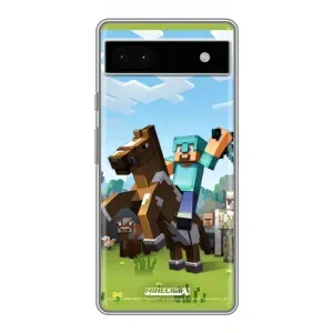 Чохли для Google Pixel 6a (Персонажі МайнКрафт) (На коні)