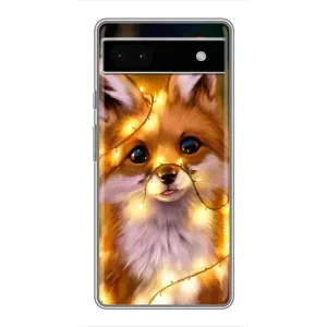 Чехол с Лисичкой для Google Pixel 6a (Новогодний лисенок)